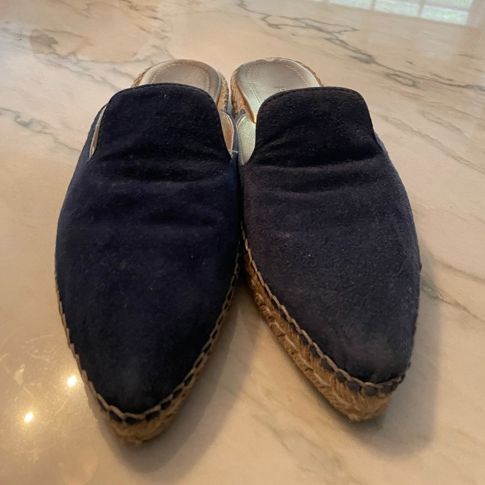Prada Suede Leather Moccasin Loafer Slides